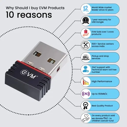 EVM EnWIFI WA01 USB Dongle (Black)