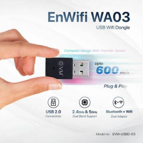 EVM EnWIFI WA03 USB Dongle (Black)