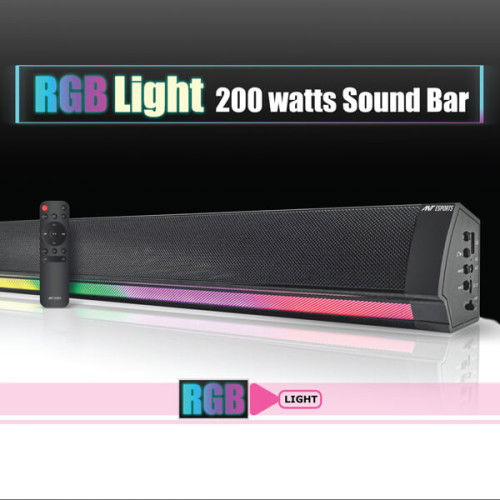 Ant Esports SBW200 2.1 Bluetooth RGB Gaming Soundbar with Subwoofer