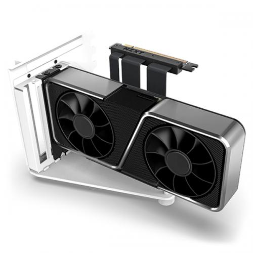 Nzxt Vertical GPU Mounting Kit with 175mm PCIe 4.0 Riser Cable (White)