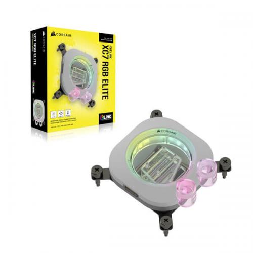 CORSAIR iCUE LINK XC7 RGB ELITE CPU Water Block (LGA 1700, AM5, AM4) – White