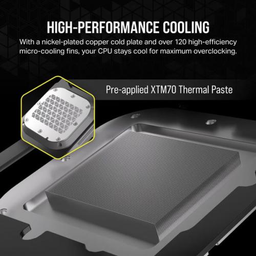 CORSAIR iCUE XC7 RGB ELITE LCD CPU Water Block (1700/AM5) – White