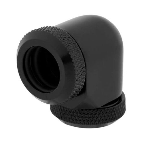 Corsair Hydro X Series XF Hardline 90° 12mm OD Fitting Twin Pack (Black)