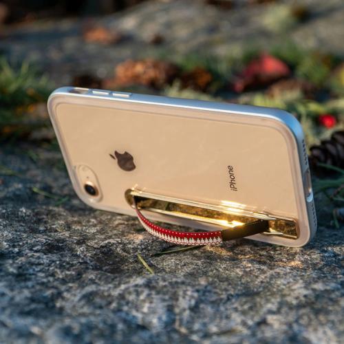 SleekStrip Phone Stand and Grip - Gold Base With Tis The Season Strip