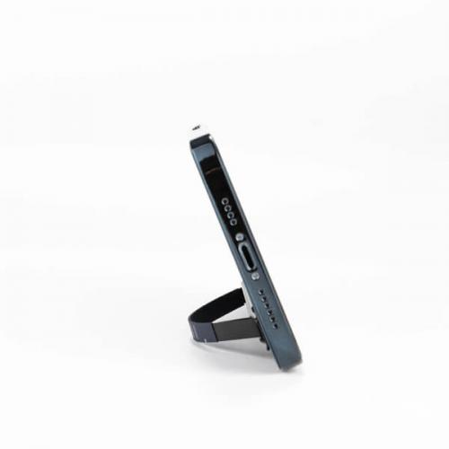 SleekStrip Phone Stand and Grip - Gunmetal Base with Black Strip