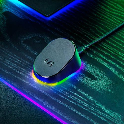 Razer Mouse Dock Pro (Magnetic Wireless Charging Dock for Razer Basillisk V3 Pro, Chroma RGB Underglow)