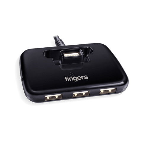 Fingers Quadrant U2.0 4 Port (Jet Piano Black)