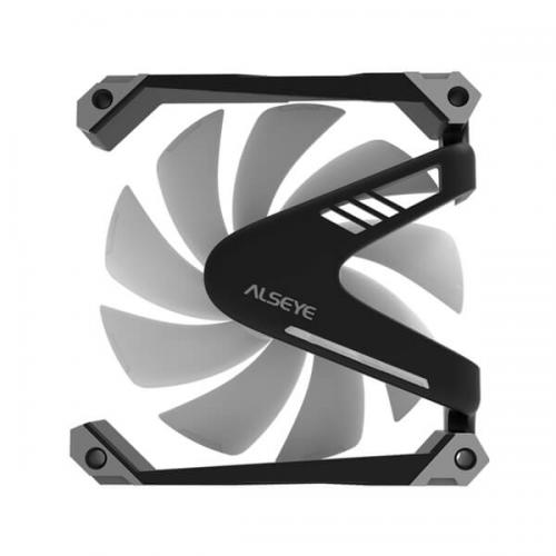 Alseye Warrior W12 Black – 120mm ARGB Cabinet Fan with PWM Controller (Single Pack)