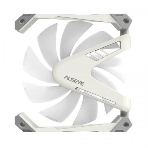 Alseye Warrior W12 White – 120mm ARGB Cabinet Fan with PWM Controller (Single Pack)