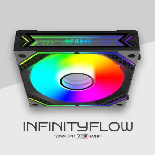 Ant Esports Infinity Flow ARGB - 120mm PWM Cabinet Fan Triple Pack