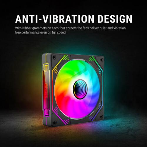 Ant Esports Sciflow ARGB Black Cabinet Fan (Triple Pack)