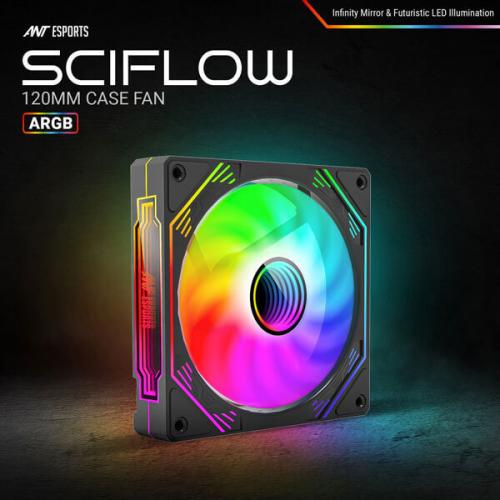 Ant Esports Sciflow ARGB Black Cabinet Fan (Single Pack)