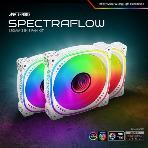 Ant Esports Spectraflow ARGB White Cabinet Fan (Triple Pack)