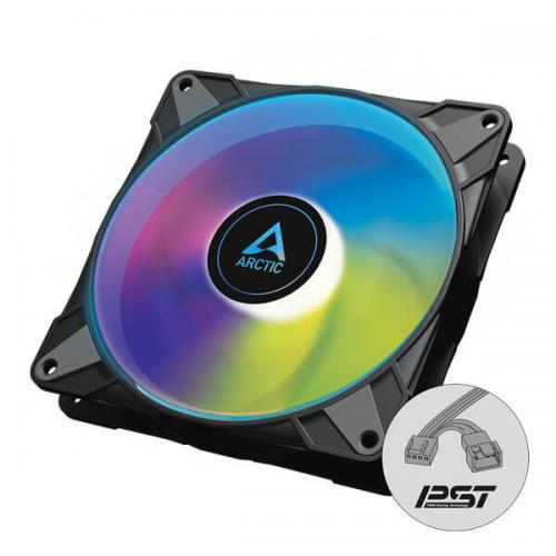 Arctic P14 PWM PST ARGB Black Cabinet Fan (Single Pack)