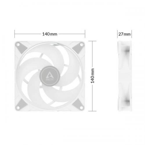 Arctic P14 PWM PST ARGB White Cabinet Fan (Single Pack)