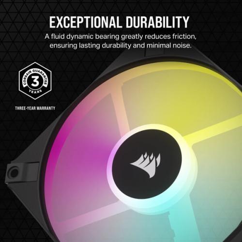 Corsair iCUE AF120 RGB SLIM 120mm Cabinet Fan – Black (Twin Pack)