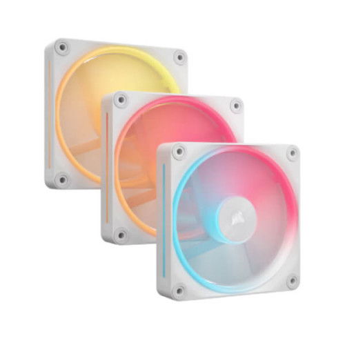 CORSAIR iCUE LINK LX120-R RGB Cabinet Fan – White (Triple Pack)