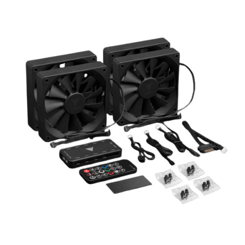 Gamdias Aeolus M3-1204R - 120mm PWM ARGB Cabinet Fan (Four Pack)