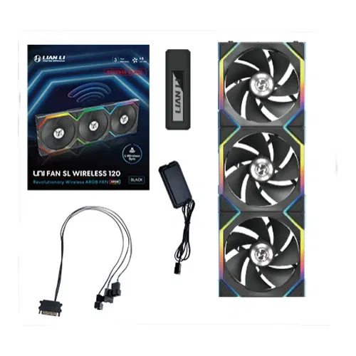 Lian Li UNI Fan SL Wireless 120 Reverse Blade ARGB Cabinet Fan (Triple Pack)