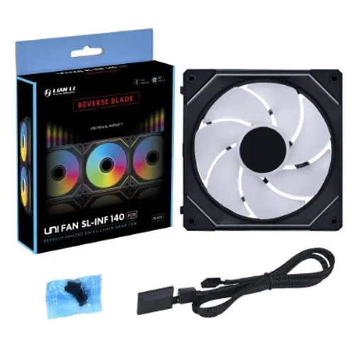 Lian Li UNI Fan SL-INF 140 Reverse Blade RGB Case Fan (Single Pack)