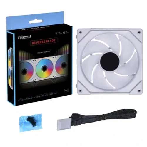 Lian Li UNI Fan SL-INF 140 Reverse Blade RGB White Case Fan (Single Pack)