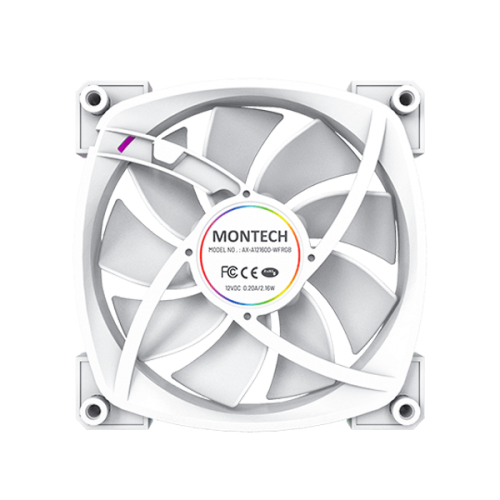 Montech AX120 PWM ARGB White Cabinet Fan (Single Pack)