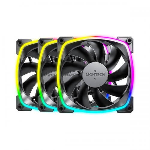 Montech AX120 PWM Black ARGB Cabinet Fan (Triple Pack)