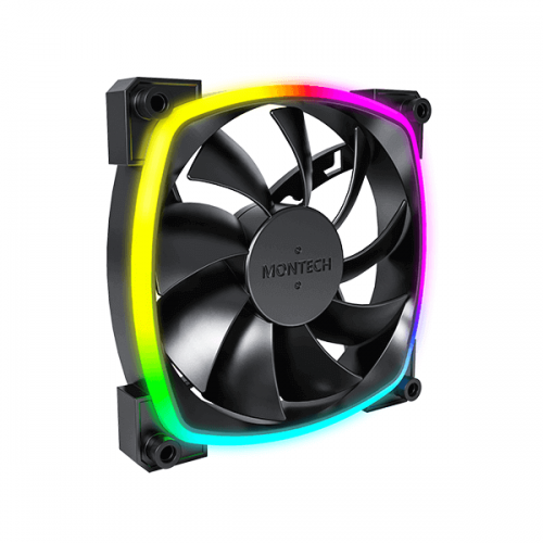 Montech RX120 PWM ARGB Black Cabinet Fan (Single Pack)