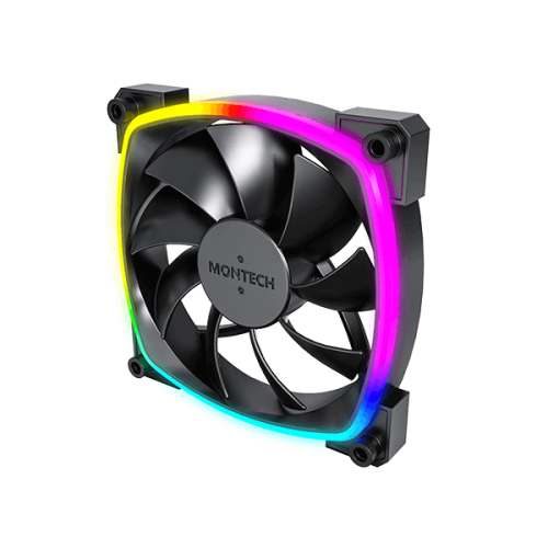 Montech RX120 PWM ARGB Black Cabinet Fan (Single Pack)