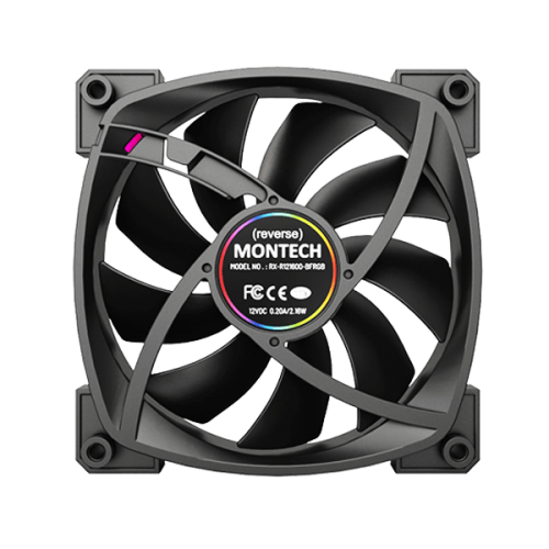 Montech RX120 PWM ARGB Black Cabinet Fan (Single Pack)