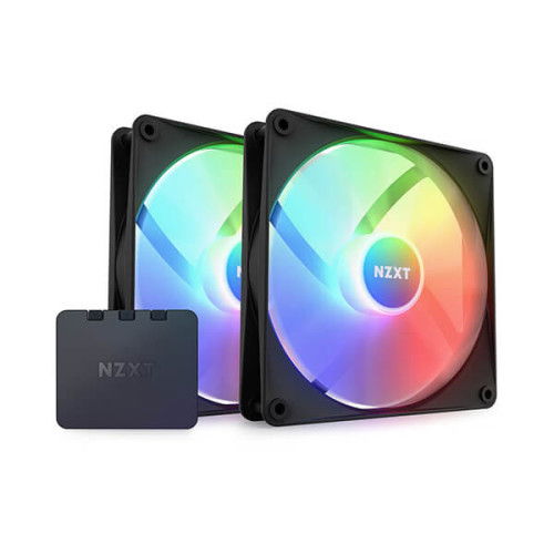 Nzxt F140 RGB Core Black 140mm PWM Cabinet Fan with RGB Controller (Dual Pack)