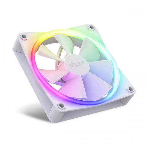 Nzxt F120 RGB Duo White 120mm Cabinet Fan With RGB Controller (Triple Pack)