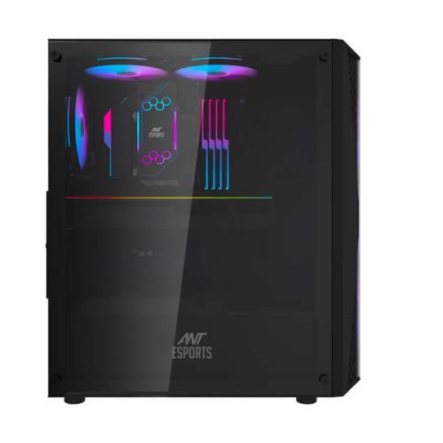 Ant Esports 220 Air Auto RGB (ATX) Mid Tower Cabinet (Black)