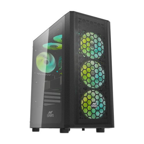 Ant Esports 250 Air Auto RGB (ATX) Mid Tower Cabinet (Black)