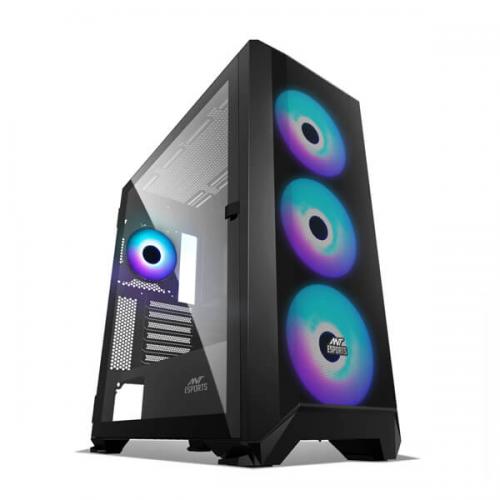 Ant Esports 711 Air Mesh ARGB (E-ATX) Mid Tower Cabinet (Black)