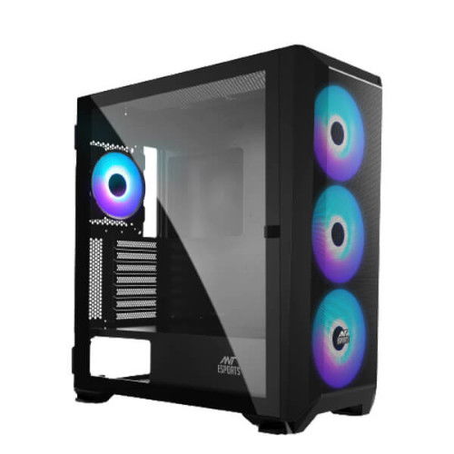 Ant Esports 711 Air Mesh ARGB (E-ATX) Mid Tower Cabinet (Black)