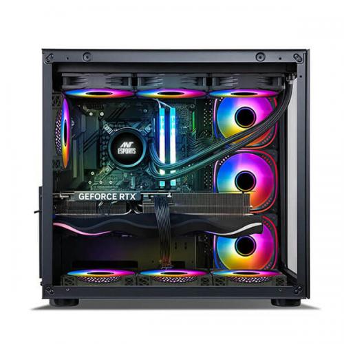 Ant Esports Crystal ARGB (E-ATX) Mid Tower Cabinet (Black)