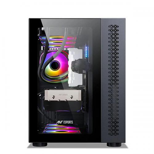 Ant Esports Crystal ARGB (E-ATX) Mid Tower Cabinet (Black)