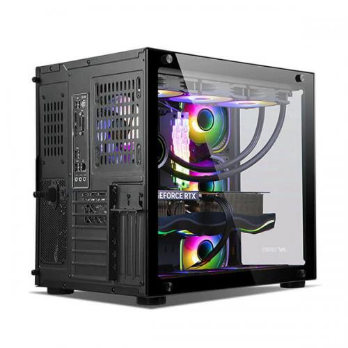 Ant Esports Crystal ARGB (E-ATX) Mid Tower Cabinet (Black)