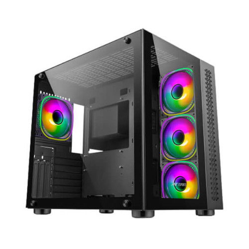 Ant Esports Crystal ARGB (E-ATX) Mid Tower Cabinet (Black)