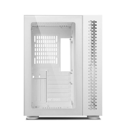 Ant Esports Crystal ARGB (E-ATX) Mid Tower Cabinet (White)