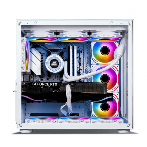 Ant Esports Crystal ARGB (E-ATX) Mid Tower Cabinet (White)