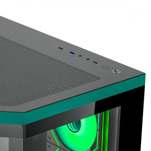 Ant Esports Crystal X11 ARGB (ATX) Mid Tower Cabinet (Green)