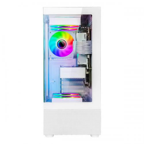 Ant Esports Crystal X2 ARGB (ATX) Mid Tower Cabinet (White)