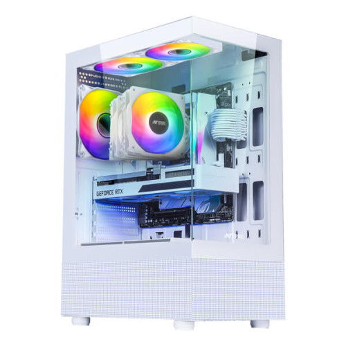 Ant Esports Crystal X2 ARGB (ATX) Mid Tower Cabinet (White)