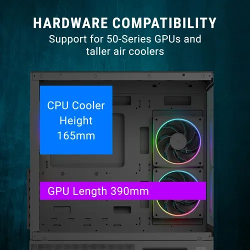 Ant Esports Crystal X3 LCD ARGB ATX Mid Tower Case