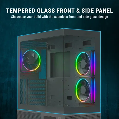 Ant Esports Crystal X3 LCD ARGB ATX Mid Tower Case