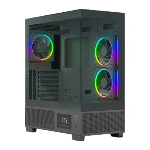 Ant Esports Crystal X3 LCD ARGB ATX Mid Tower Case