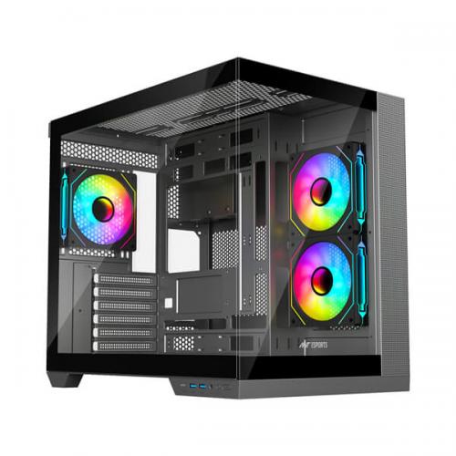 Ant Esports Crystal X4 ARGB (ATX) Mid Tower Cabinet (Grey)