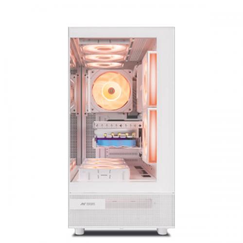 Ant Esports Crystal X6 ARGB White ATX Mid Tower Case